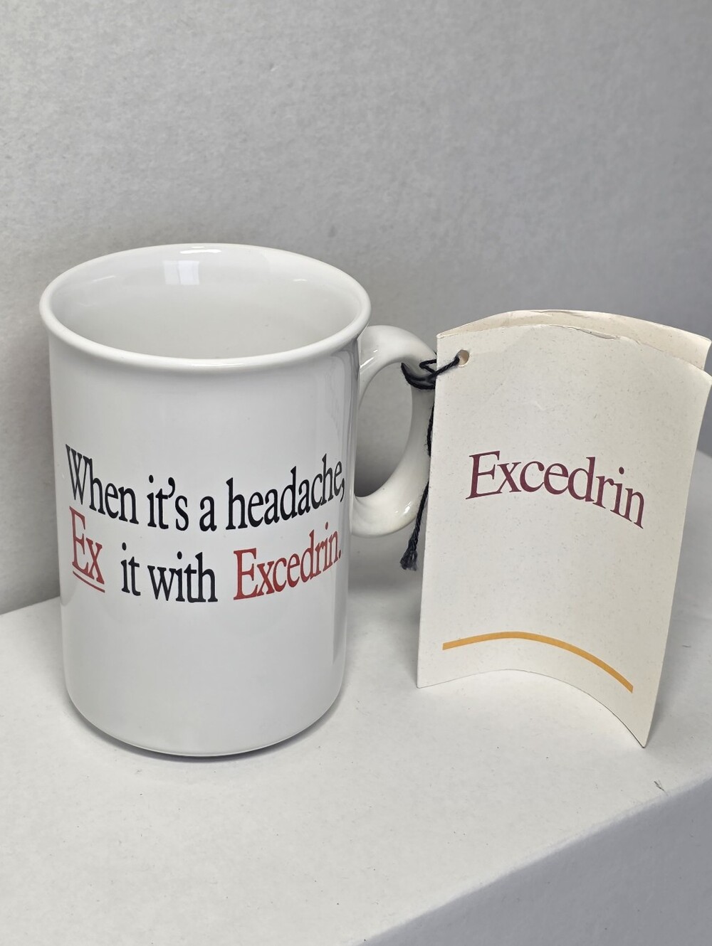 New Excedrin Coffee Mug Advertising Pain Reliever